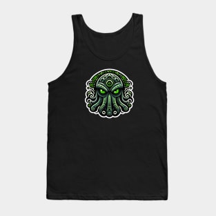 Green monster with evil eyes Tank Top